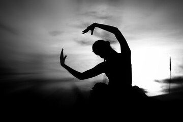 silhouette of a woman