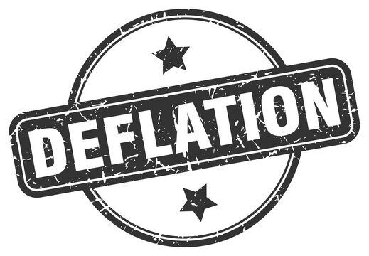 deflation grunge stamp. deflation round vintage stamp