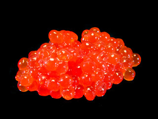 red caviar isolated on white background