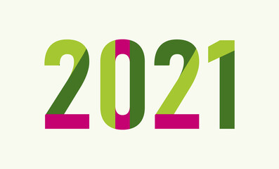 happy new year 2021 design vector, 2021