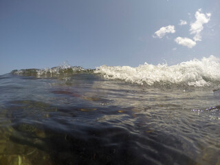 wave underwater in Sicily