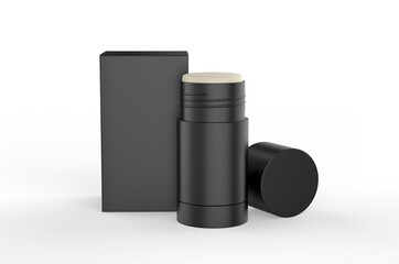 Blank deodorant stick for design presentation and mock up. 3d render illustration.