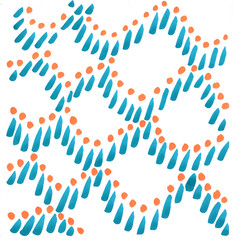 Abstract geometric background with markers. Dynamic strokes and lines. Hand drawn pattern