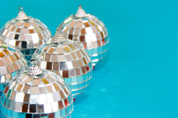 shiny toys balls for the Christmas tree for the new year a holiday