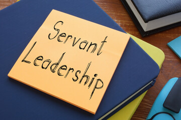Servant Leadership is shown on the conceptual business photo - obrazy, fototapety, plakaty