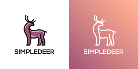 Simple Deer Logo Design Inspiration