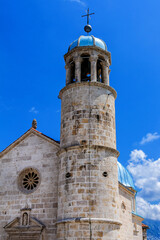 Roman Catholic Church of Our Lady of the Rocks (1452). Our Lady of the Rocks is one of the two islets off the coast of Perast in Bay of Kotor (Boka Kotorska), Montenegro.