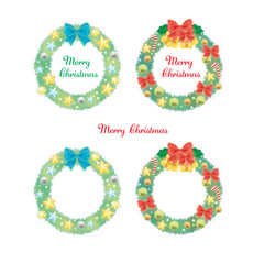 クリスマスリースのイラスト