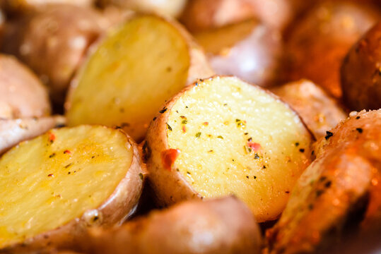 Baked meat with potatoes.Home kitchen