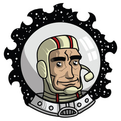 Hero astronaut with space helmet