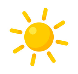 Summer sun icon. Sun symbol vector illustration
