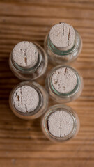 flask from the top close up