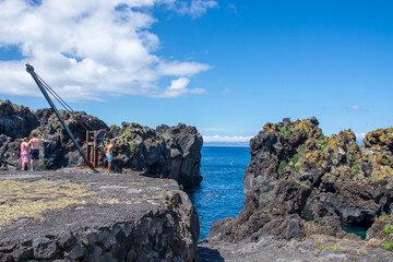 Walk on the Azores archipelago. Discovery of the island of Pico, Azores. Madalena