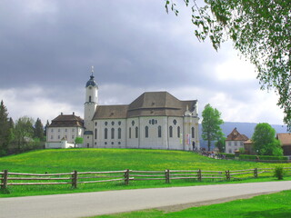 Fototapeta na wymiar Wieskirche, steingaden, bayern, deutschland