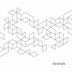 Abstract geometric technological background. Vector creative design.