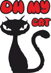 Cat Silhouette, Pet Prints for Animal Lovers