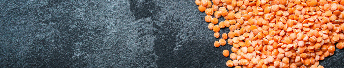 lentils bean product set Menu concept serving size. food background top view copy space for text organic healthy eating keto or paleo diet 