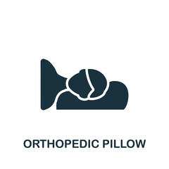 Orthopedic Pillow icon. Simple element from trauma rehabilitation collection. Creative Orthopedic Pillow icon for web design, templates, infographics and more