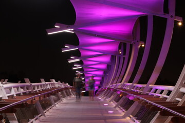purple and white bridge Beer Sheva