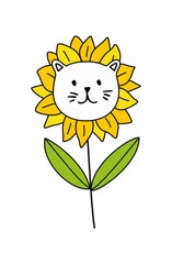 Flower with a muzzle cat face.