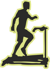 Exercise digital illustration, Sports silhouette