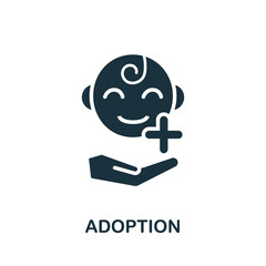 Adoption icon. Simple element from psychology collection. Creative Adoption icon for web design, templates, infographics and more
