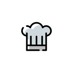 chef hat icon in filled line style. vector illustration for graphic designer, website, UI isolated on white background. EPS 10
