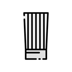 chef hat icon in filled line style isolated on white background. EPS 10