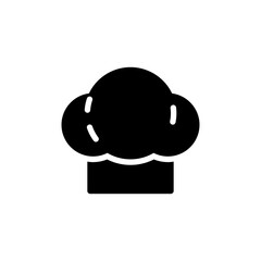 chef hat icon isolated on white background. vector illustration in glyph style. EPS 10