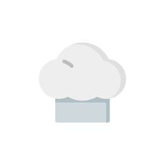 chef hat icon isolated on white background. vector illustration in flat style. EPS 10