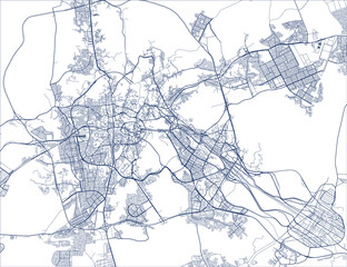 Fototapeta premium map of the city of Mecca, Saudi Arabia