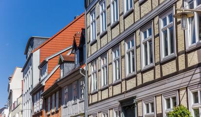 Fototapeta na wymiar Half timbered houses in the center of Schwerin, Germany