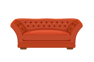 Sofa and couches colorful cartoon illustration