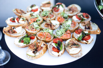 Catering food celebration meal dish party buffet plate