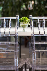 glasses on the table