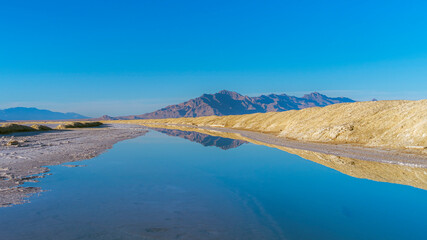 Panorama Reflections in a pan at the Bonnievale Salt Flats