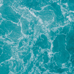 Turquoise green ocean, abstract water nature background