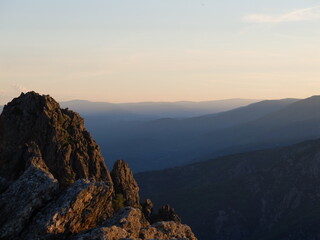 Obraz premium Paysage panorama du plateau du Caroux du parc naturel régional du Haut Languedoc
