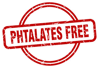 phtalates free grunge stamp. phtalates free round vintage stamp