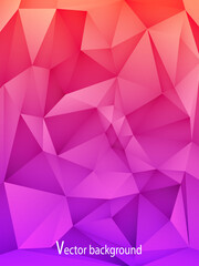 Abstract white background with triangular polygons