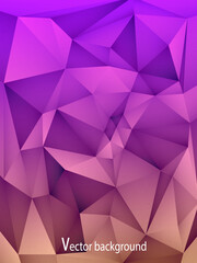 Fototapeta premium Abstract white background with triangular polygons