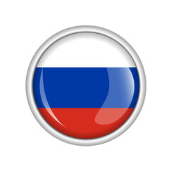Russian vector button with light gray border