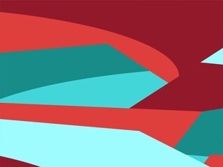 Beautiful of Colorful Art Blue and Red, Abstract Modern Shape. Image for Background or Wallpaper