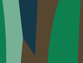 Beautiful of Colorful Art Green, Blue and Brown, Abstract Modern Shape. Image for Background or Wallpaper