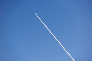 Air clouds in the blue sky. Nature background