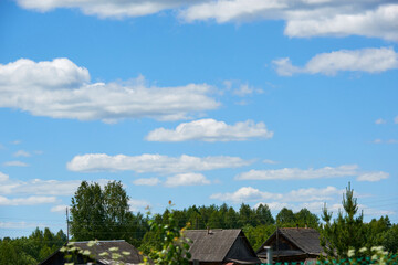 Fototapeta na wymiar Air clouds in the blue sky. Nature background