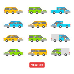 Obraz na płótnie Canvas The best cars set vector icon illustration. Suitable for many purposes.