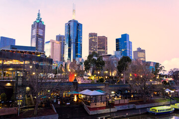 Fototapeta na wymiar Sydney cityscape view during dusk
