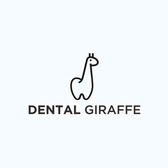 Fototapeta premium giraffe dental logo. dental icon