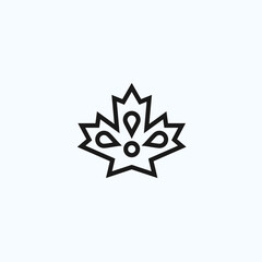 Canadian orange logo. maple icon